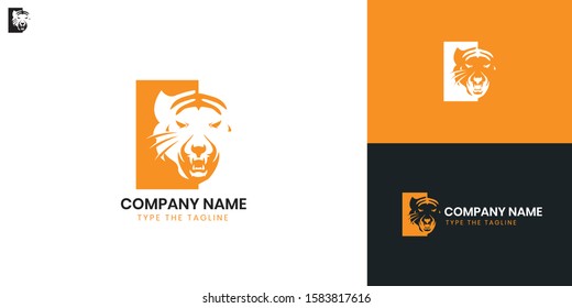 Tiger logo - All elements on this template are editable with vector software.