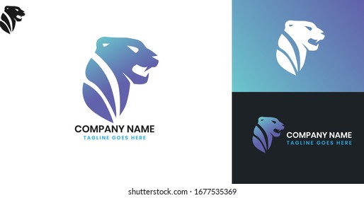 Tiger logo - All elements on this template are editable with vector software.