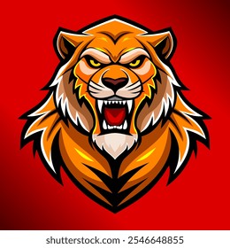 tiger logo with angry expression