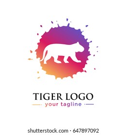 TIGER LOGO. animal logo with gradation concept