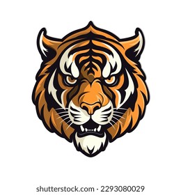 Tiger logo. Beautiful tiger head logo. Tiger logo vector on white background