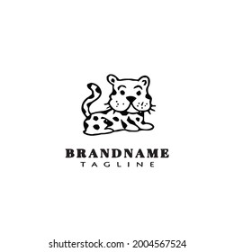 tiger logo cartoon icon modern vector illustration