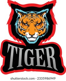 diseño vectorial de la caricatura del logotipo del tigre