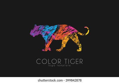 Tiger logo. Color tiger design. Creative logo