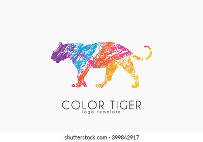 Tiger logo. Color tiger design. Creative logo