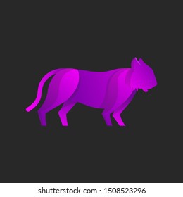 Tiger Logo with Colorful Gradient style, modern design, for company corporate vector template