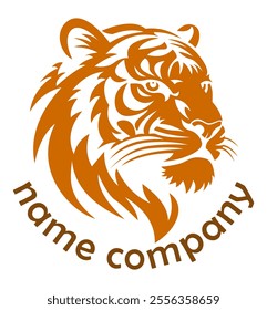 tiger logo creative and original for your business or company logotype vector illustration isolated on white background