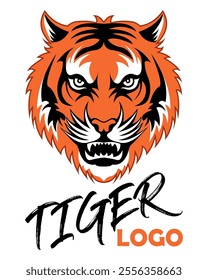 tiger logo creative and original for your business or company logotype vector illustration isolated on white background