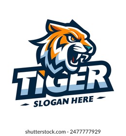 Diseño del logotipo del tigre, Vector del gato grande, Descarga libre