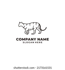 DISEÑO DE LOGOTIPO TIGER CON ESTILO DE LÍNEA