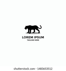 tiger logo design on isolated white background.