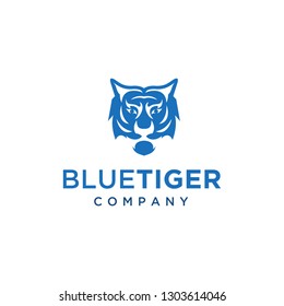 A tiger logo design template. Awesome a tiger logo. A tiger lineart logotype.