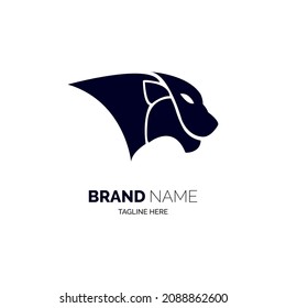 tiger logo design template silhouette for brand or company and other
