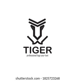 Tiger logo design template vector illustration

