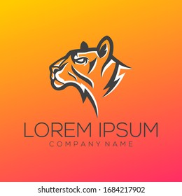 tiger logo design vector abstract illustrator modern
