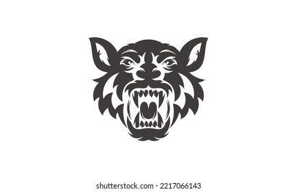 Ilustración vectorial del diseño del logotipo del tigre, silueta del tigre