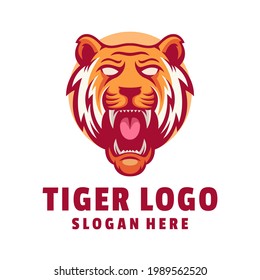 tiger logo design vector template