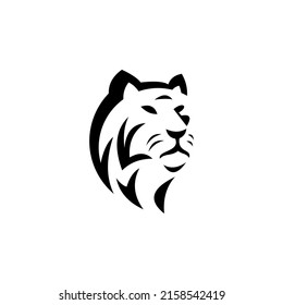 Tiger Logo-Emblem-Maskottensymbol für Business- oder Shirt-Design. Vector Vintage Design Element.