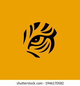 tiger logo, face eye tiger vector icon