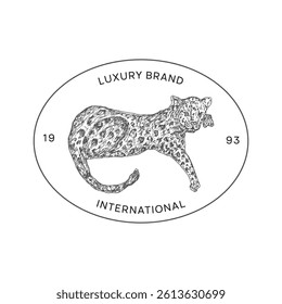 Tiger logo with hand drawn style for natural and luxury brands