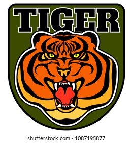 Tiger logo. Tiger head, vector illustration