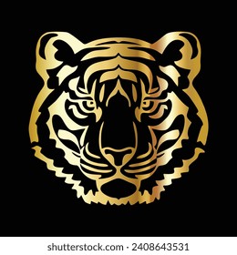 Logo de Tiger. ilustración vectorial del tigre de cabeza Diseño del logo deportivo de la mascota Tiger. Logo de la ilustración del vector de la cabeza de la mascota animal del tigre. 