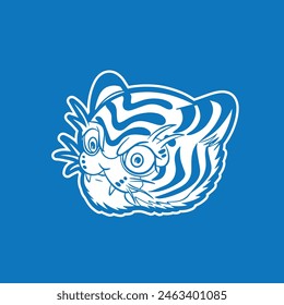 Logo del tigre. cabeza Ilustración vectorial del tigre. Logo tigre