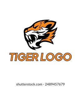 Logo del tigre. cabeza Ilustración vectorial del tigre. Plantillas de logotipo animal para esports