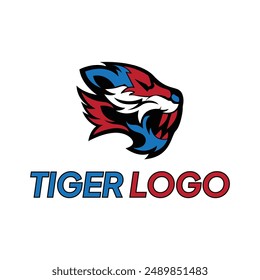 Tiger logo. head tiger vector illustration. Animal logo templates for esports