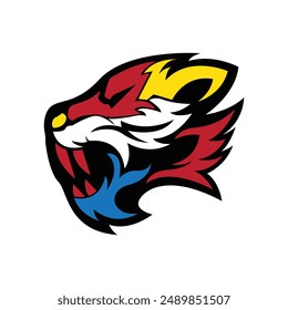 Tiger logo. head tiger vector illustration. Animal logo templates for esports