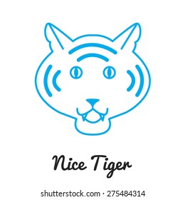 Tiger logo or icon in vector