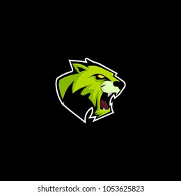 Tiger Logo Icon Vector With Green Color