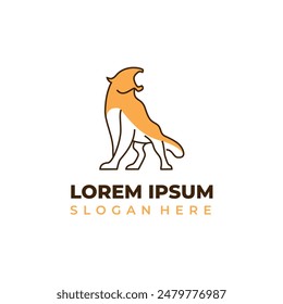 Tiger logo in lineart style