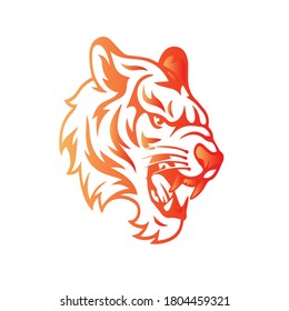 tiger logo png and Tiger head silhouette, vector