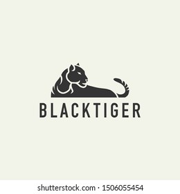 tiger logo sign - design vector illustration of a light background