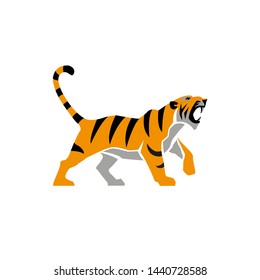 tiger logo sign emblem on white background vector illustration