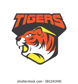 Tiger logo in sport theme