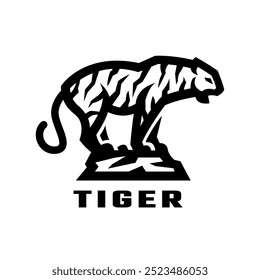 Logotipo del tigre, símbolo. Ilustración vectorial.