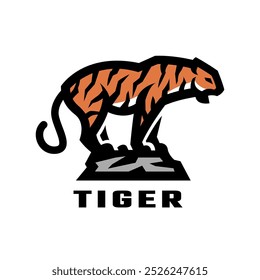 Tiger logo, symbol. Vector illustration.