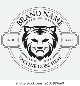 The tiger logo symbolizes strength, agility, and boldness, capturing the fierce and majestic spirit of the wild predator.