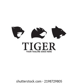 Tiger logo template. Abstract logotype for business company vector.