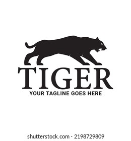 Tiger logo template. Abstract logotype for business company vector.