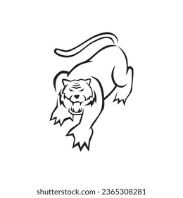 tiger logo template Isolated. Brand Identity. Icon Abstract Vector graphic
