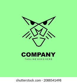 Tiger logo template vector. Abstract logotype for best company - vector