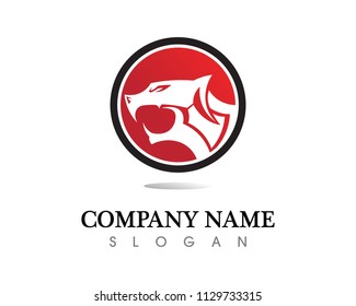 Tiger logo template vector icon design
