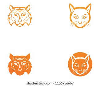 Tiger logo template vector icon design
