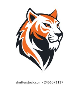 Tiger logo vector art illustration with a tiger icon logo