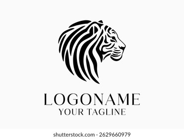 tiger logo vector and black head
