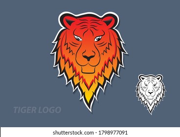 Tiger logo vector design, sign, animal icon vector illustration for corporate