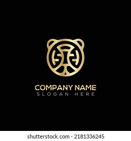 Diseño de ilustración vectorial del logotipo del tigre 